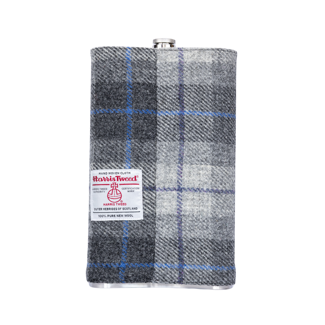 Bothy Distillery Harris Tweed Hip Flask – Extra Large Whisky Flask 500ml