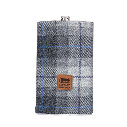 Bothy Distillery Harris Tweed Hip Flask – Xtra Large Whisky Flask 500ml