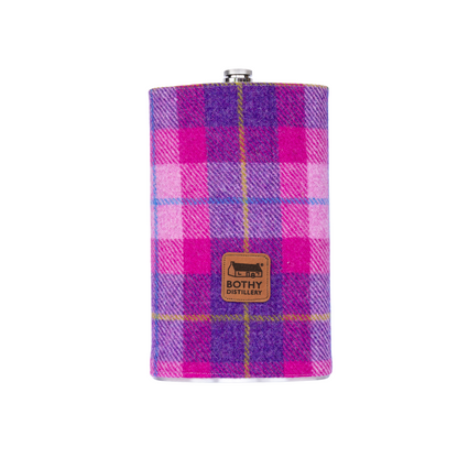 Bothy Distillery Harris Tweed Hip Flask – Xtra Large Whisky Flask 500ml