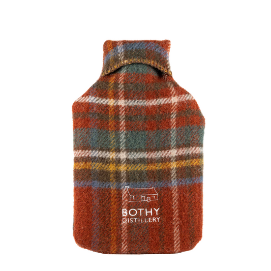 Bothy Distillery Luxury Tartan Hot Water Bottle – Scottish Wool Cover