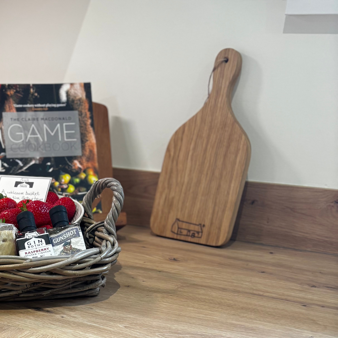 Wooden Chopping Board - Small with Bothy Distillery Branding