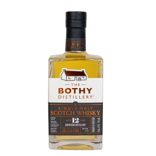 Bottle of The Bothy Distillery single malt Scotch whisky on a white background